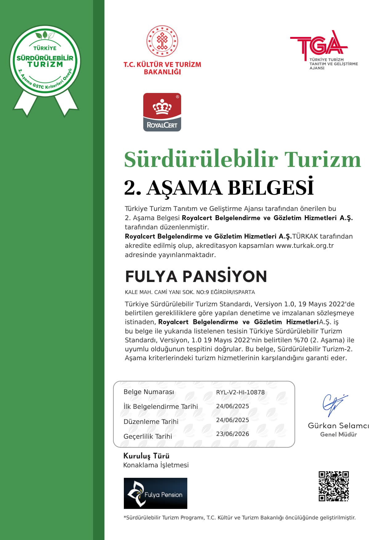 Sürdürülebilirlik 2. Aşama Belgesi
